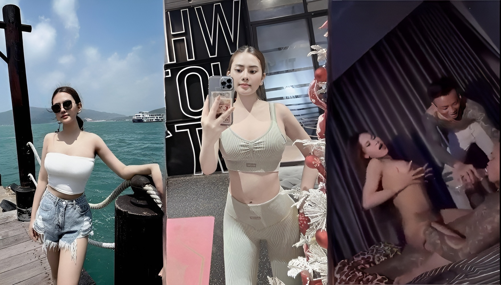 Gadis seksi di ruang penerbangan Nhu Quynh dan teman dekatnya...
